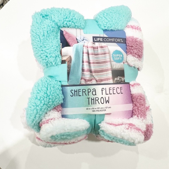 Sherpa fleece throw / blanket - Picture 1 of 7